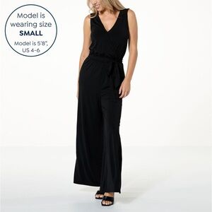 C Wonder by Christian Siriano Wide Leg stretch Knit Jumpsuit